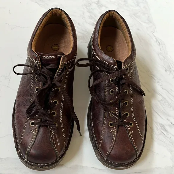 DOC MARTENS 2B55 brown leather oxford loafers Sz 11