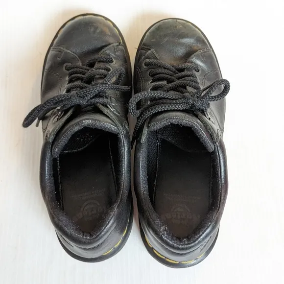 DOC MARTENS 8312 black leather lace-up Brogue Creepers Loafers