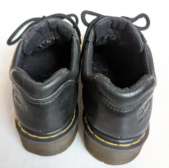 DOC MARTENS 8312 black leather lace-up Brogue Creepers Loafers