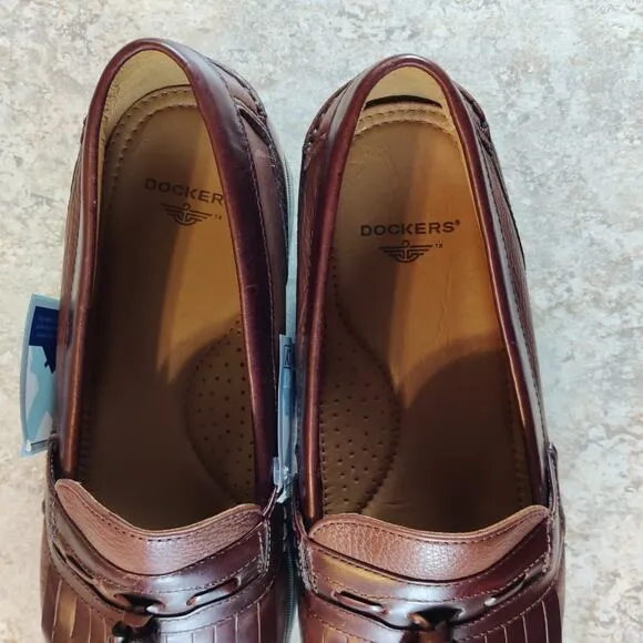 Dockers Sinclair Loafers Mens 13 M Leather Dress Tassel Slip-on Shoes Brand New