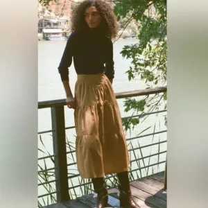Doen Sanremo Skirt in Coriander