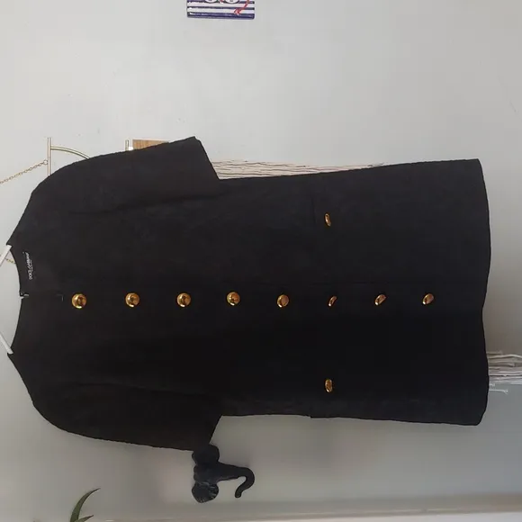 Dolce &amp; Gabbana JACQUARD BUTTON-EMBELLISHED Dress