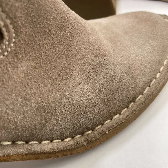 Dolce Vita Booties Tan Suede Leather Heeled Boots Boho Chic Women's Size 7.5