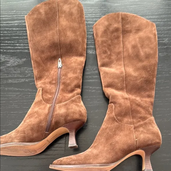 Dolce Vita Gyra Brown Suede Knee-High Boots