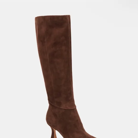 Dolce Vita Gyra Brown Suede Knee-High Boots