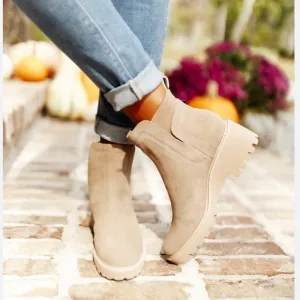 DOLCE VITA HUEY H20 BOOTS IN MUSHROOM SUEDE