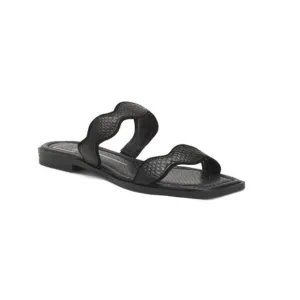 DOLCE VITA Onyx Leather Ilva Flat Sandals