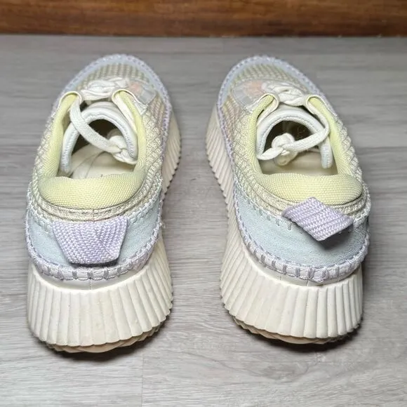 Dolce Vita Pastel Rainbow Platform Sneakers Tennis Shoes 8.5