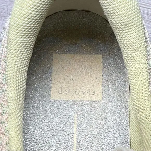Dolce Vita Pastel Rainbow Platform Sneakers Tennis Shoes 8.5
