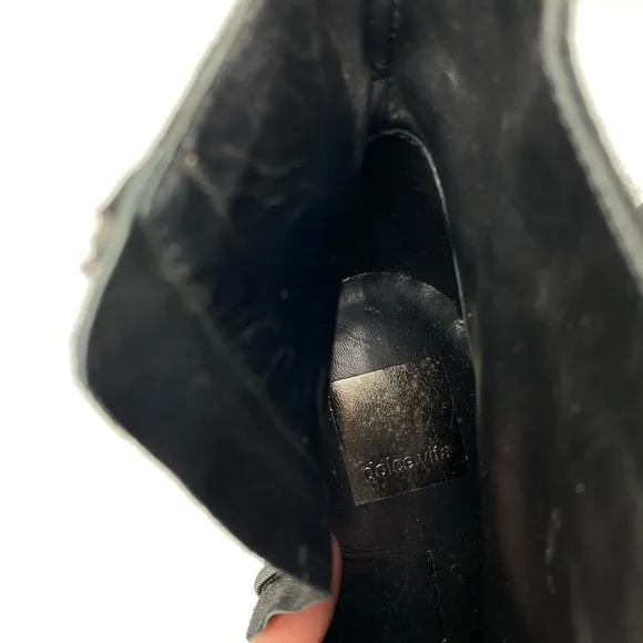 DOLCE VITA Platform Super High Heel Rhinestone Embellished Ankle Boots Wmns 9.5