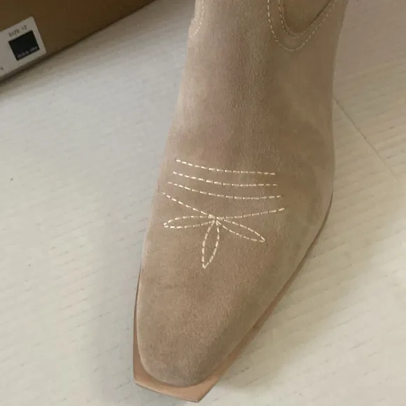 Dolce Vita Samare suede embroidered wedtetn tall boots