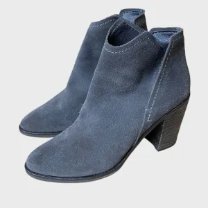Dolce Vita Shep Suede Booties Women's Size 6 Ankle Slip-on Boots Grey