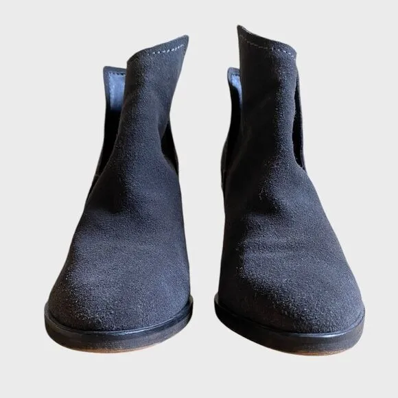 Dolce Vita Shep Suede Booties Women's Size 6 Ankle Slip-on Boots Grey