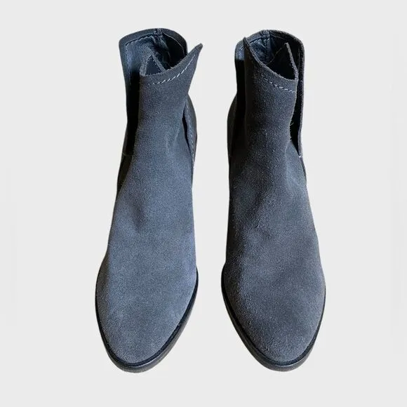 Dolce Vita Shep Suede Booties Women's Size 6 Ankle Slip-on Boots Grey