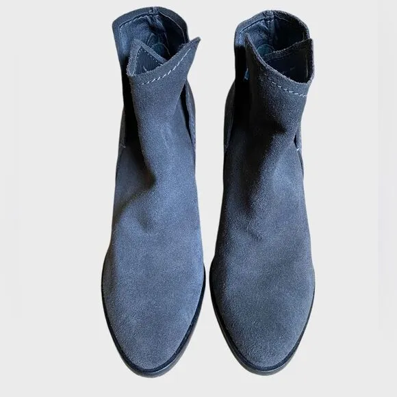 Dolce Vita Shep Suede Booties Women's Size 6 Ankle Slip-on Boots Grey