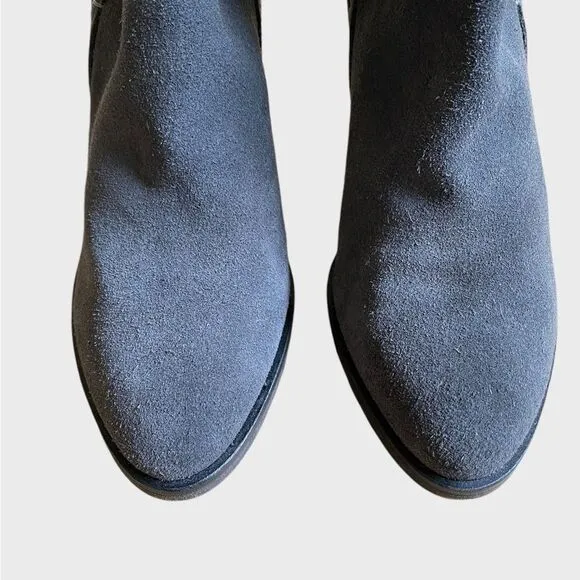 Dolce Vita Shep Suede Booties Women's Size 6 Ankle Slip-on Boots Grey