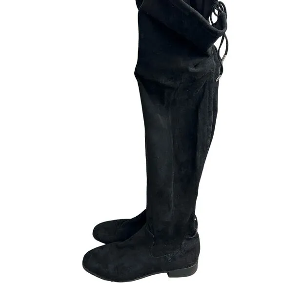 Dolce Vita Teela Over the Knee High Suede Boots Black 9.5