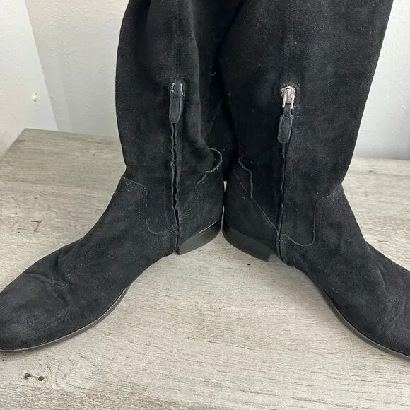 Dolce Vita Teela Over the Knee High Suede Boots Black 9.5