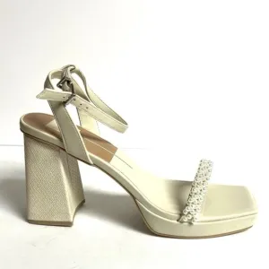 Dolce Vita Women’s Alesia Vanilla Pearl High Heel Sandals Size 11M