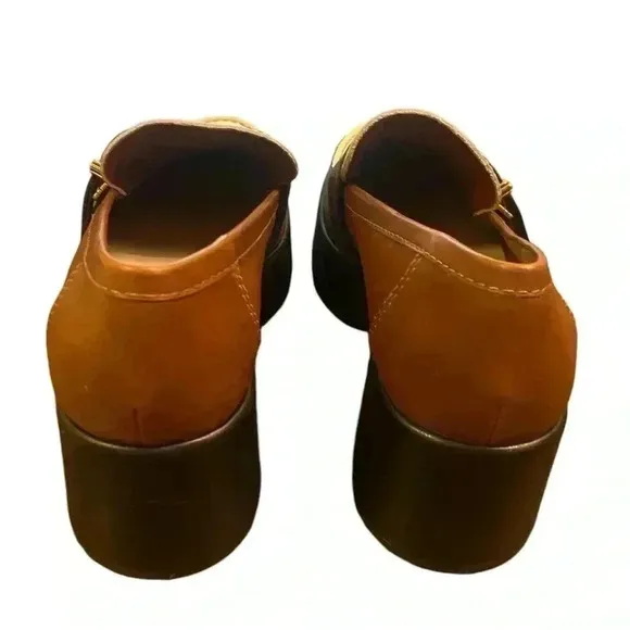 Dolce Vita Yonder Loafers in Black and Brown Leather Size 9.5