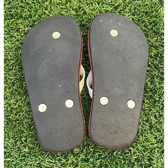 Dolce&amp;Gabbana Beachwear Black Shiny Rubber Flip Flops Sandals Women’s Size 7