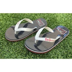 Dolce&amp;Gabbana Beachwear Black Shiny Rubber Flip Flops Sandals Women’s Size 7