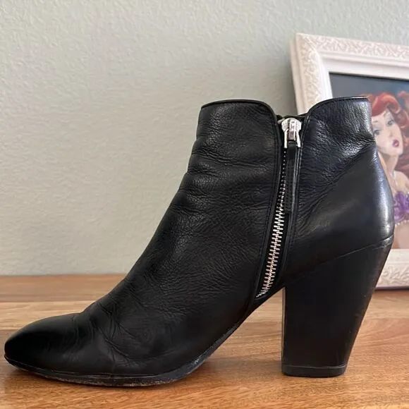 Dolce Vita Leather Zip Side Boots