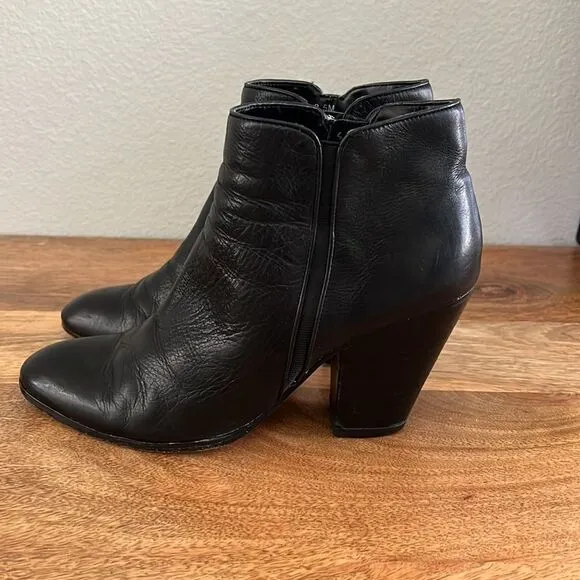 Dolce Vita Leather Zip Side Boots