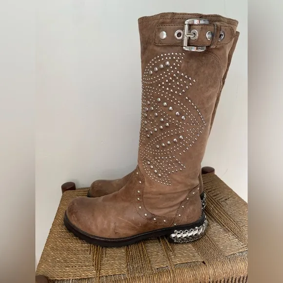 Donald J. Pliner Boots Women’s 8.5 MAC Studded Leather Boot Festival Wear