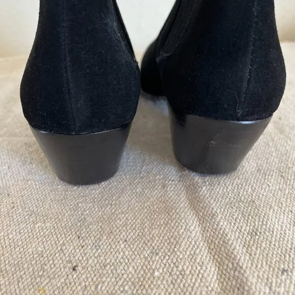 Donald J Pliner Woman's Suede Black Donis Slip-On Ankle Boots Sz 6