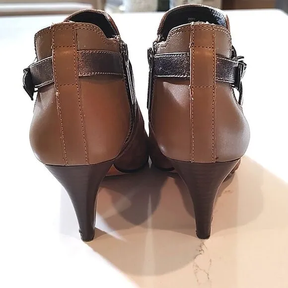 Donald J Pliner Tamy Leather Heeled Ankle Boots Size 6.5
