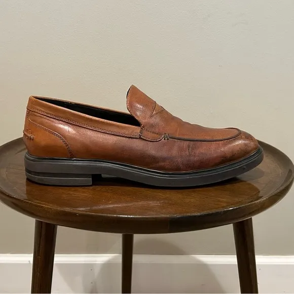Donald Pliner Edwin Brown Leather Loafers Size 10M