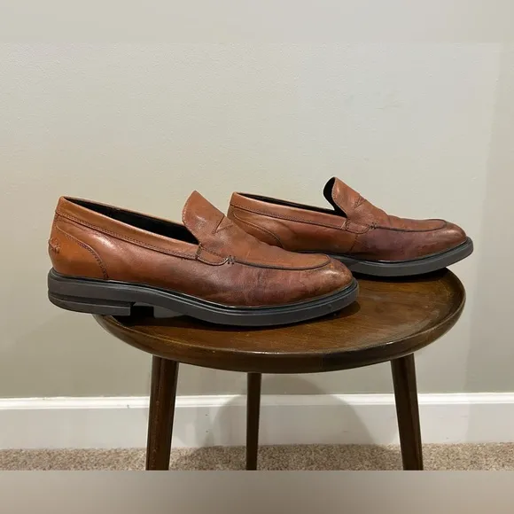 Donald Pliner Edwin Brown Leather Loafers Size 10M