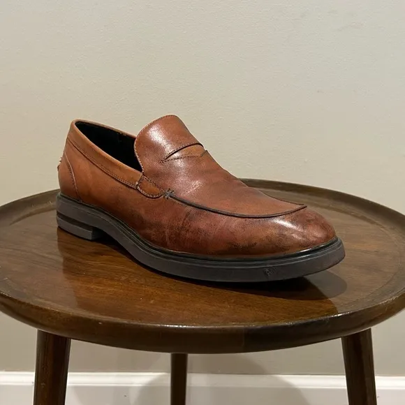 Donald Pliner Edwin Brown Leather Loafers Size 10M