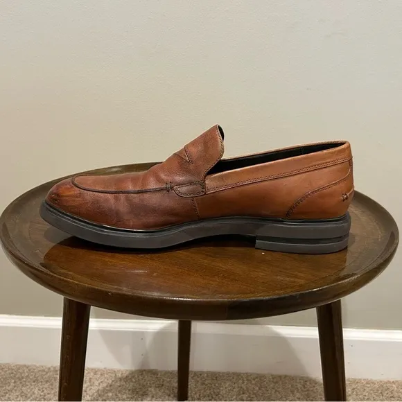 Donald Pliner Edwin Brown Leather Loafers Size 10M