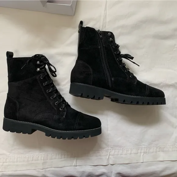 Donald Pliner Suede Mid-Calf Combat Boots (9.5)🌴