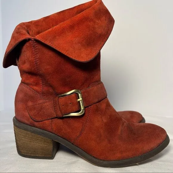 Donald J. Pliner Danee Red Suede Convertible Boots 5