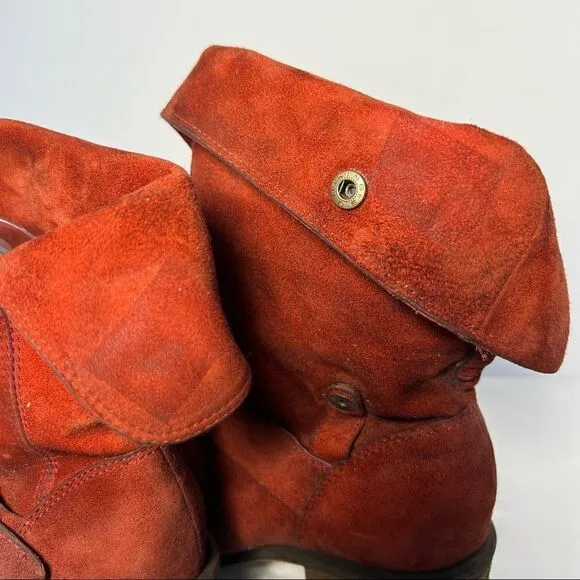 Donald J. Pliner Danee Red Suede Convertible Boots 5