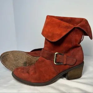 Donald J. Pliner Danee Red Suede Convertible Boots 5