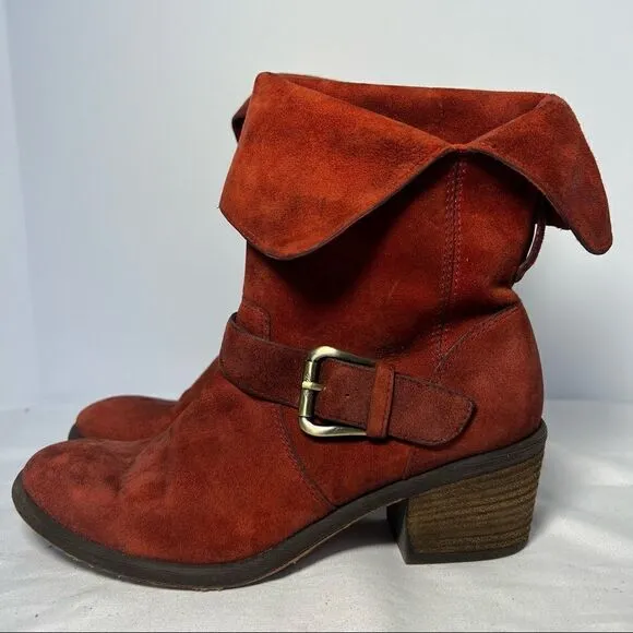Donald J. Pliner Danee Red Suede Convertible Boots 5