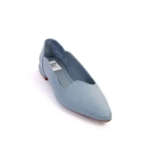 Donna Piu 3019a Blue Leather Loafers Shoes