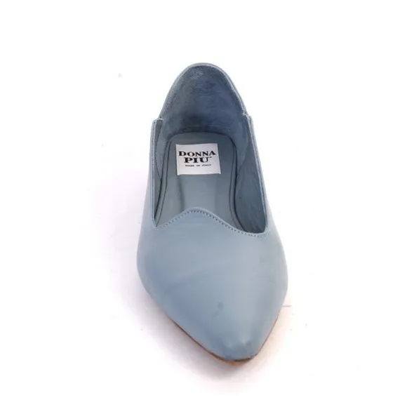 Donna Piu 3019a Blue Leather Loafers Shoes
