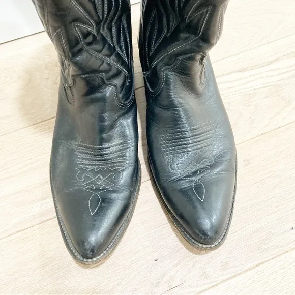 Double H Black Cowboy &amp; Western Boots 9.5D