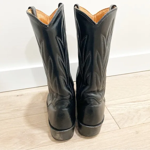 Double H Black Cowboy &amp; Western Boots 9.5D