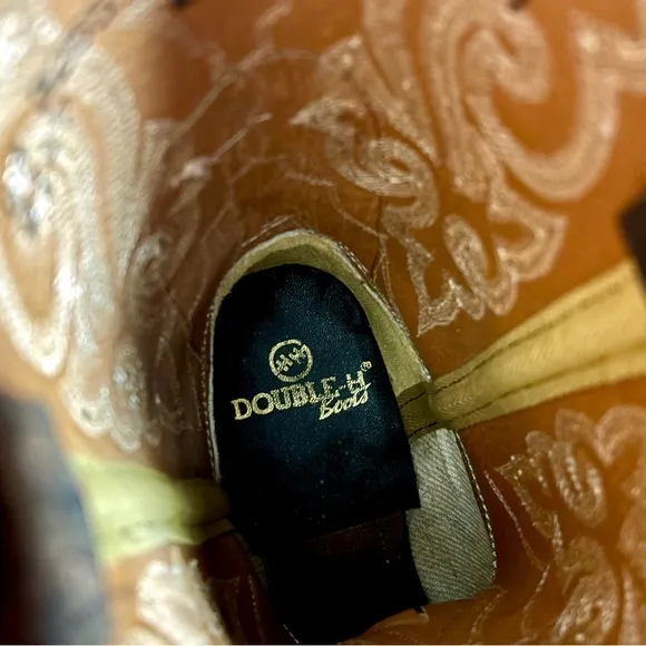 Double H Tan Leather Cowboy Boots