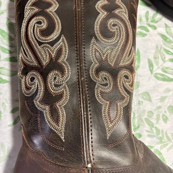 Double H Tan Leather Cowboy Boots