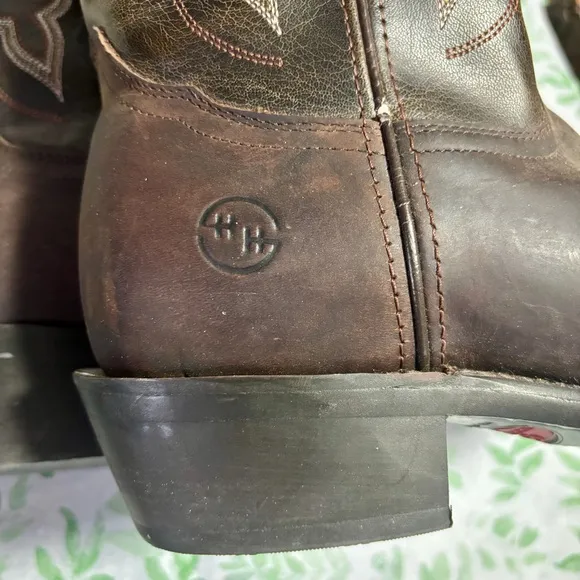Double H Tan Leather Cowboy Boots