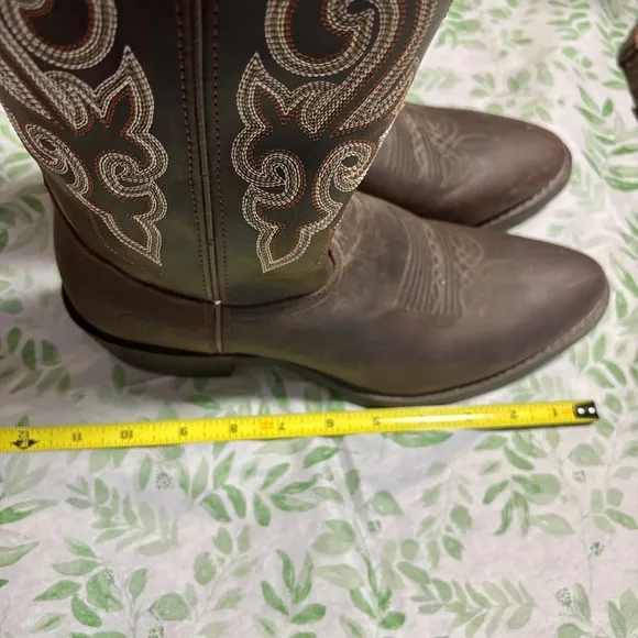 Double H Tan Leather Cowboy Boots