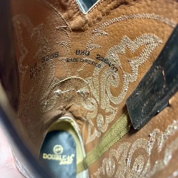 Double H Tan Leather Cowboy Boots