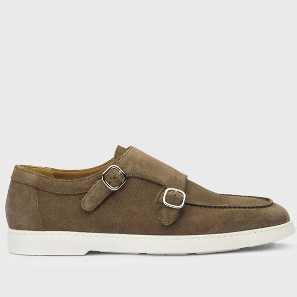 Doucal's Double-Buckle Loafers in Beige Suede - MSRP $500.00 - Various Sizes NWT